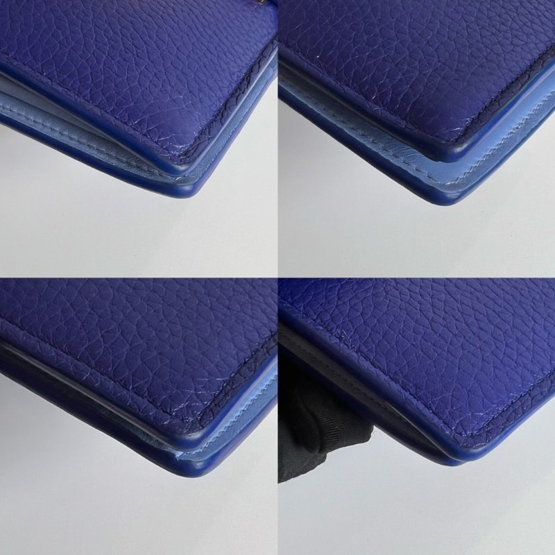 LV M82441/晶片款藍色Capucines對開長夾-7