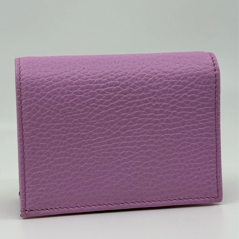 Gucci 狗狗限量版 粉紅色 牛皮小錢包-9