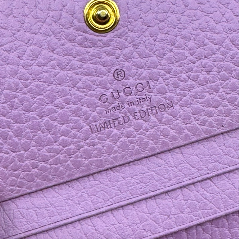 Gucci 狗狗限量版 粉紅色 牛皮小錢包-30