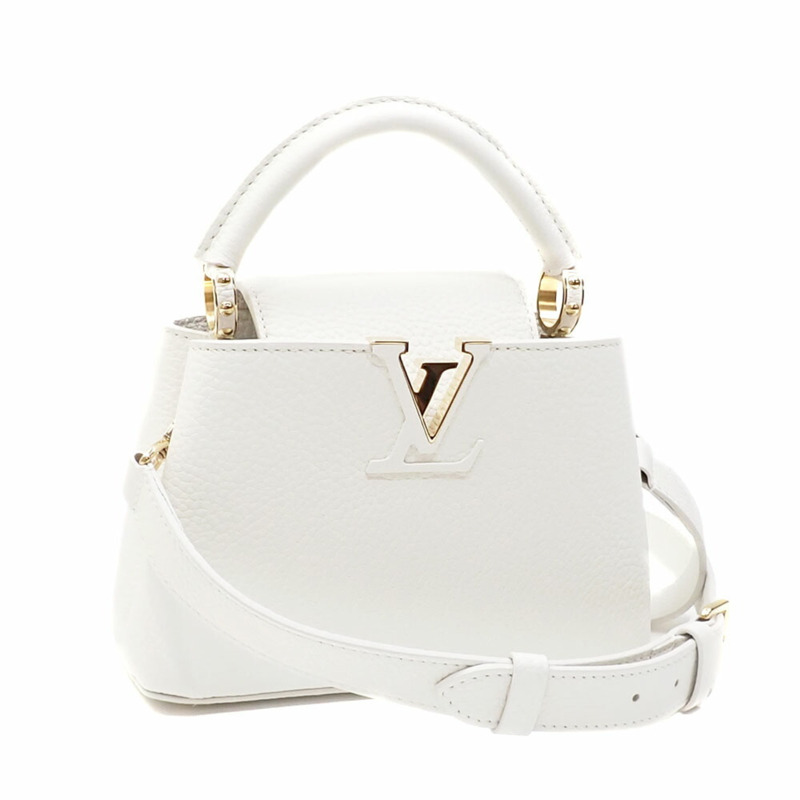 Louis Vuitton Capucines 迷你手提包，女士，M24733，雪地單肩包-0