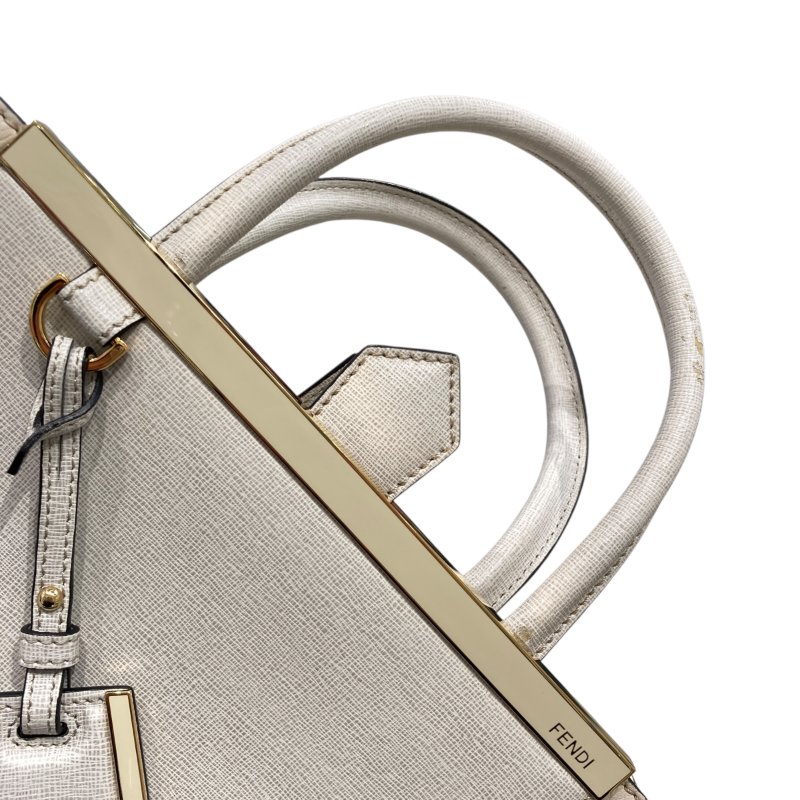 FENDI 芬迪 Toujours 可肩背 皮革 手提包 白色-22