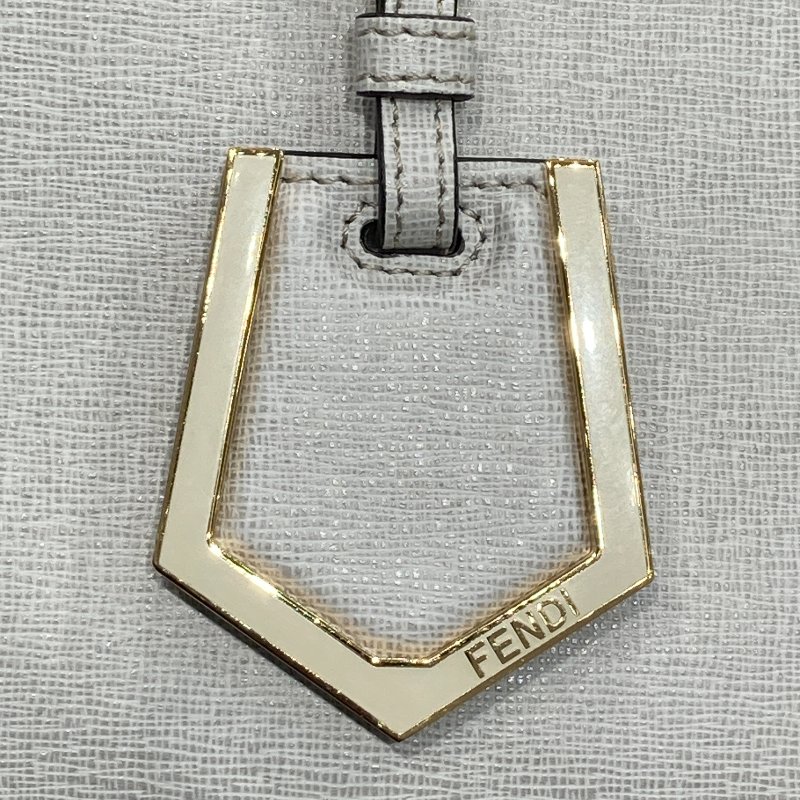 FENDI 芬迪 Toujours 可肩背 皮革 手提包 白色-29