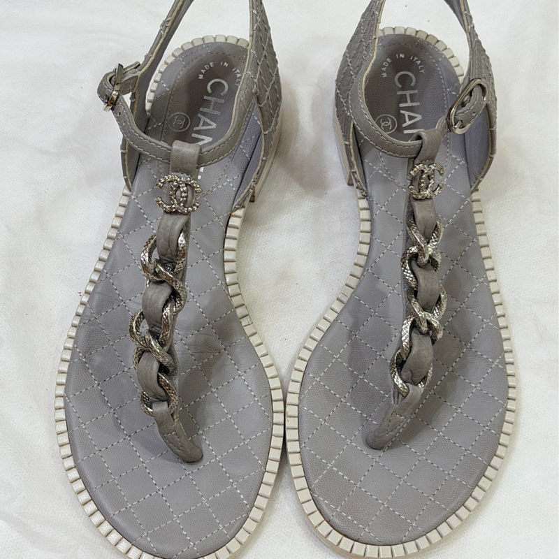 Chanel 皮穿練涼鞋-0