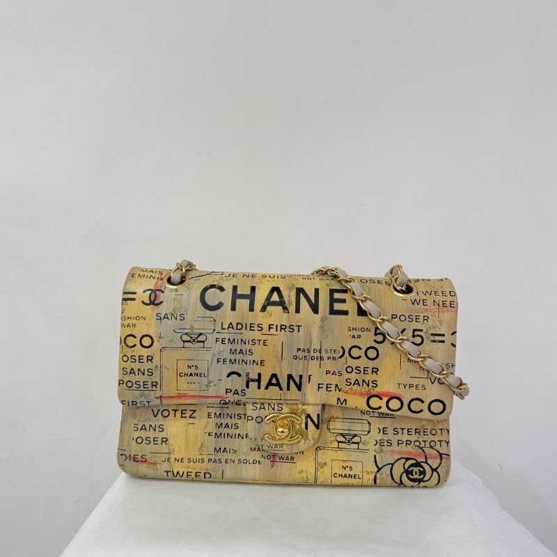 CHANEL刷漆風格金釦COCO 25cm 季節款-0