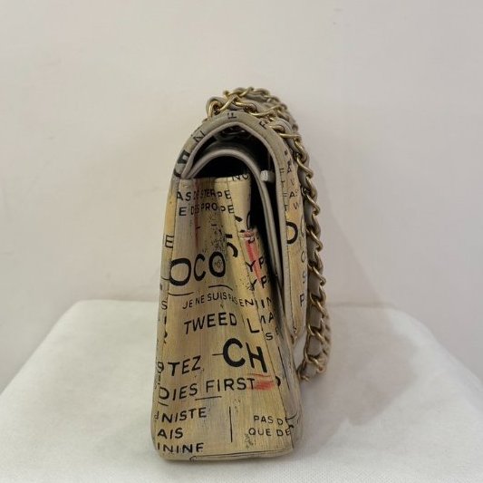 CHANEL刷漆風格金釦COCO 25cm 季節款-3