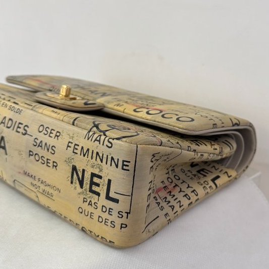 CHANEL刷漆風格金釦COCO 25cm 季節款-5