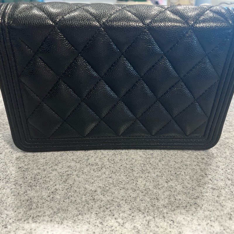 Chanel boy woc 黑銀-7