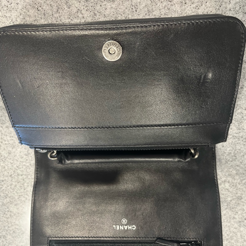 Chanel boy woc 黑銀-14