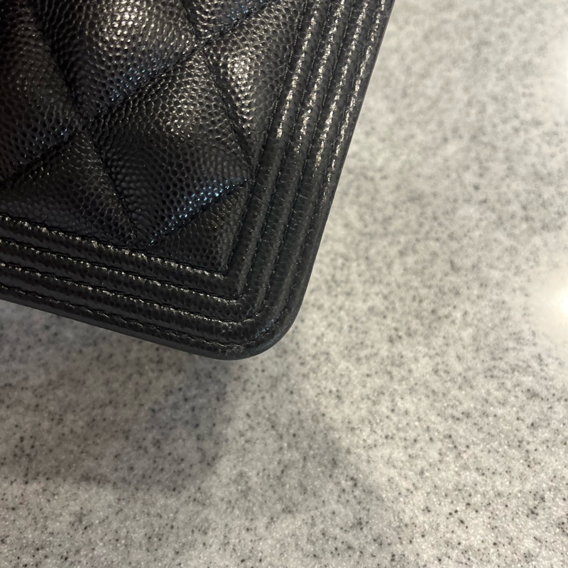 Chanel boy woc 黑銀-15