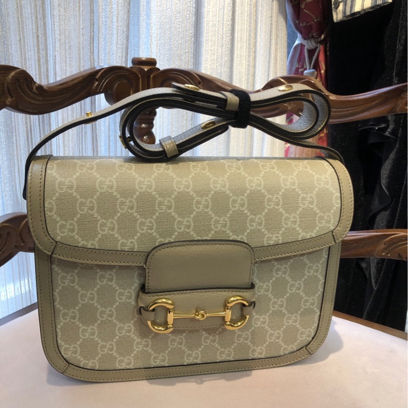 Gucci 米白色1955 马鞍包 中号-0