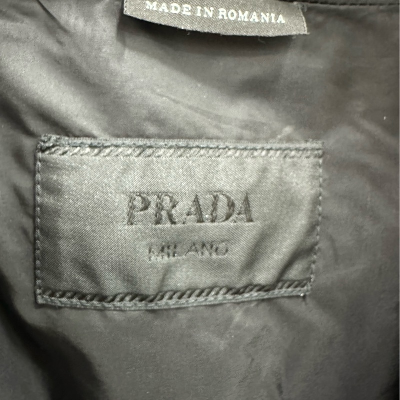 PRADA普拉達 Re-Nylon 琺瑯三角標誌寬鬆短袖襯衫 男款 黑色 XL碼-2