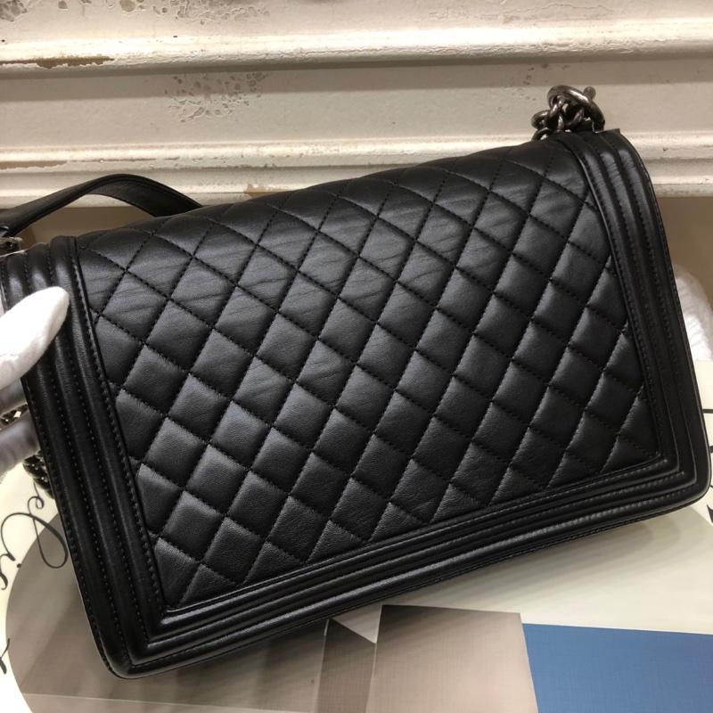 Chanel 黑银leboy 大号-6