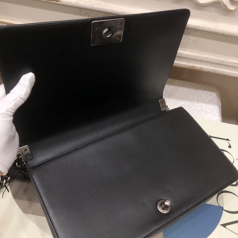 Chanel 黑银leboy 大号-9