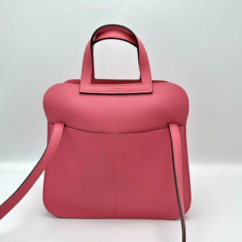 HERMES 唇膏粉金扣halzan mini手提肩背斜背包21.5*14*6.5 98新配件塵袋-1