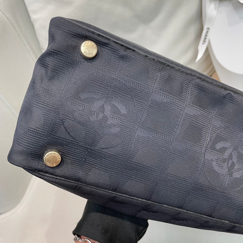 Chanel 黑色冰格 手拎袋 XB229-5