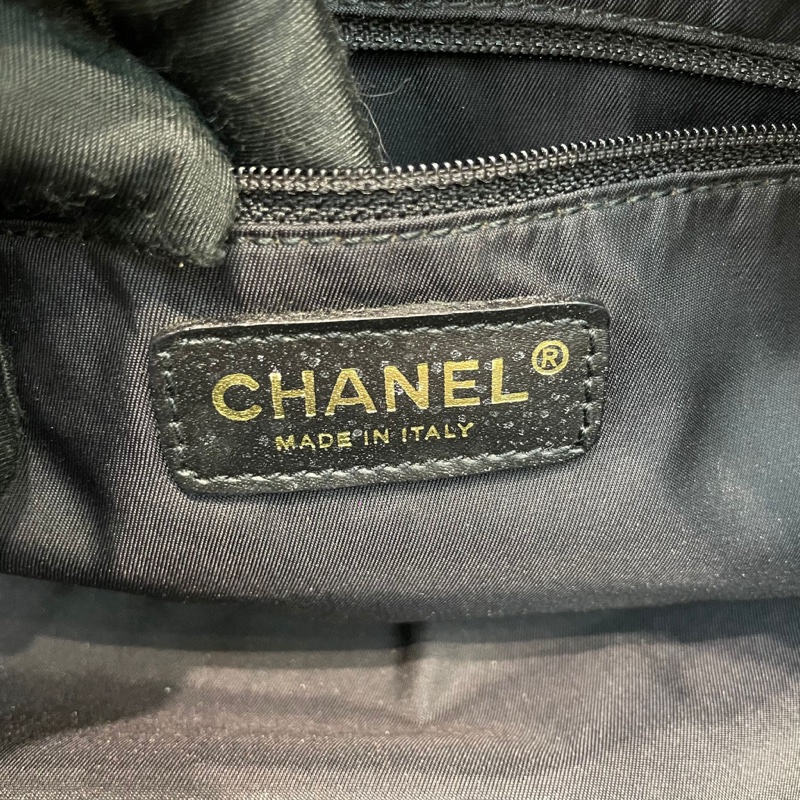 Chanel 黑色冰格 手拎袋 XB229-8