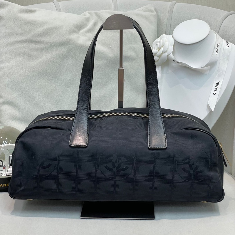 Chanel 黑色冰格 手拎袋 XB229-11