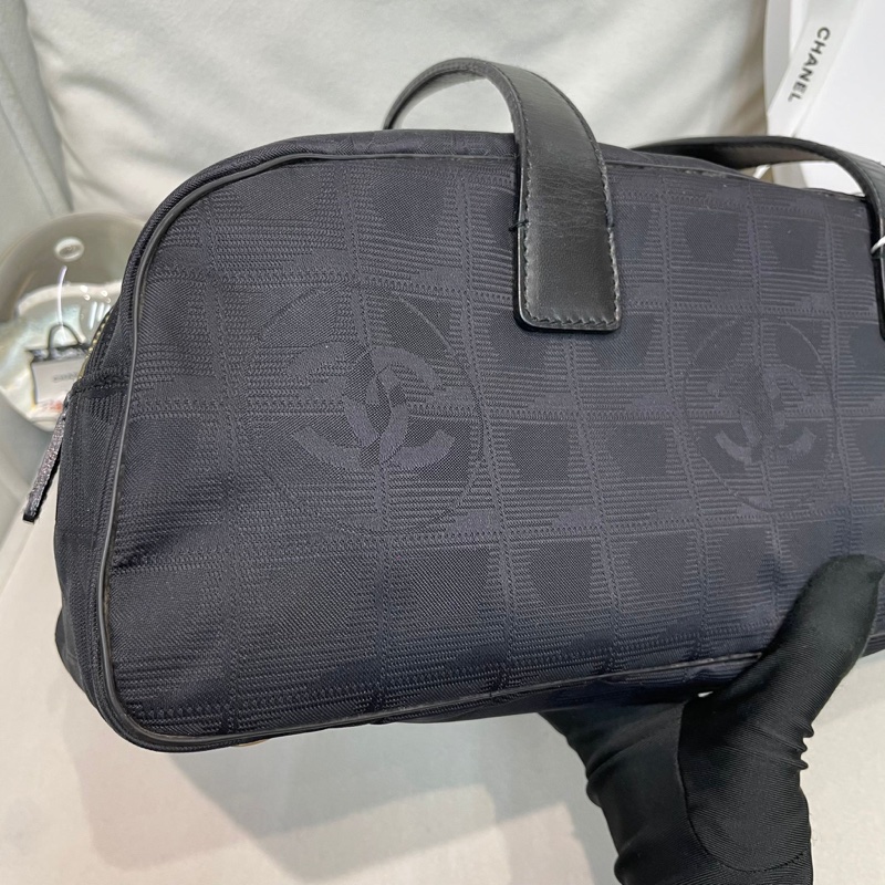Chanel 黑色冰格 手拎袋 XB229-37
