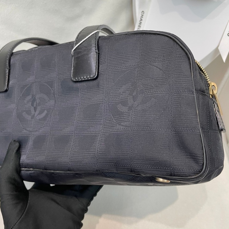 Chanel 黑色冰格 手拎袋 XB229-40
