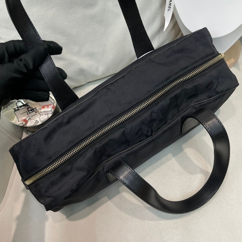 Chanel 黑色冰格 手拎袋 XB229-44