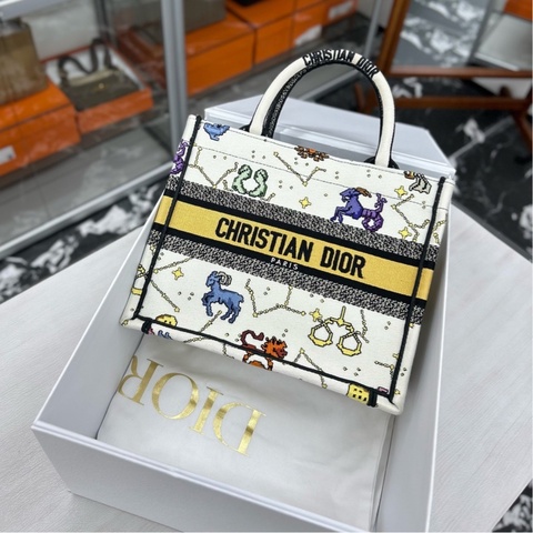 Dior 星座系列小號book tote，22年編碼 內購內標打孔如圖 尺寸約26*11.5