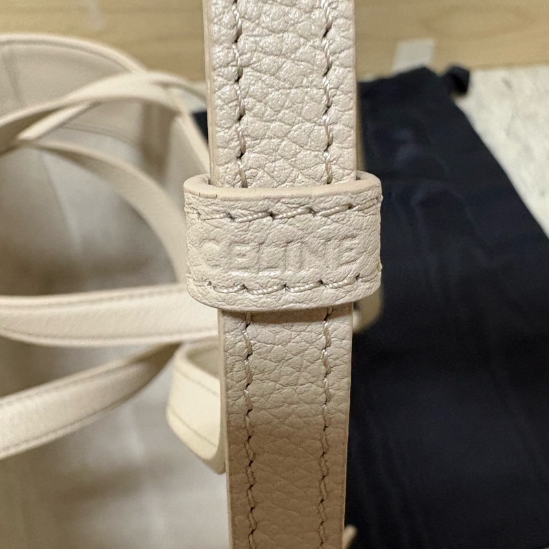 Celine Cuir小牛皮 Mini Tote Bag 迷你托特包 淡米色-14