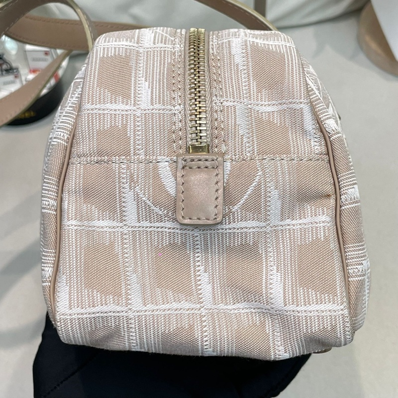 Chanel 奶茶色冰格 手拎袋 XB507-5