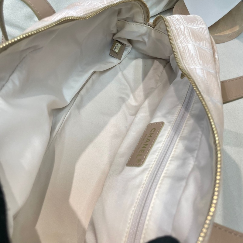 Chanel 奶茶色冰格 手拎袋 XB507-8