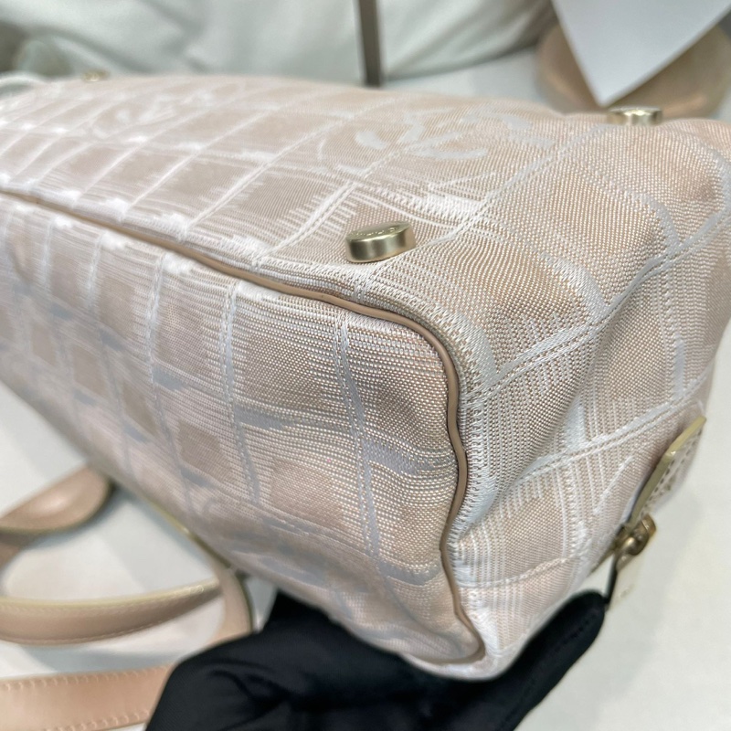 Chanel 奶茶色冰格 手拎袋 XB507-20