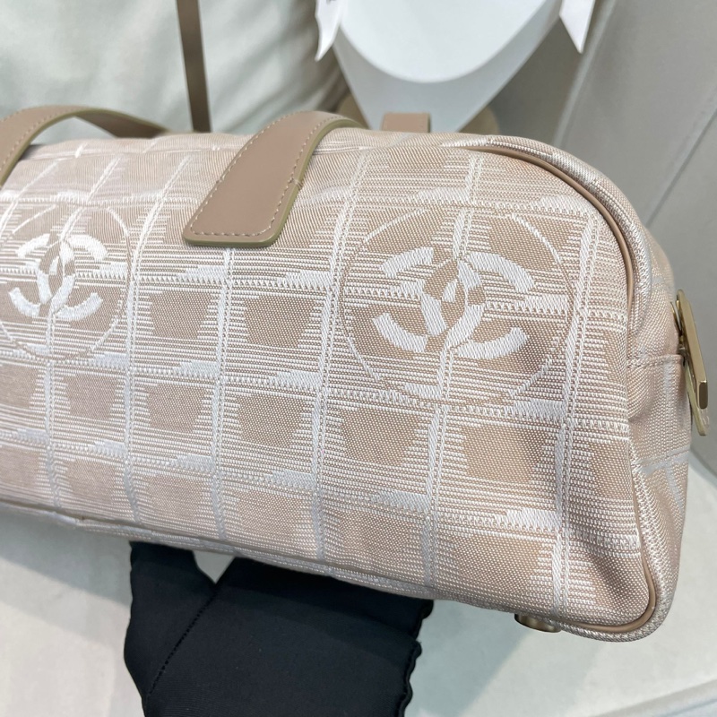 Chanel 奶茶色冰格 手拎袋 XB507-48