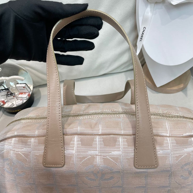 Chanel 奶茶色冰格 手拎袋 XB507-51