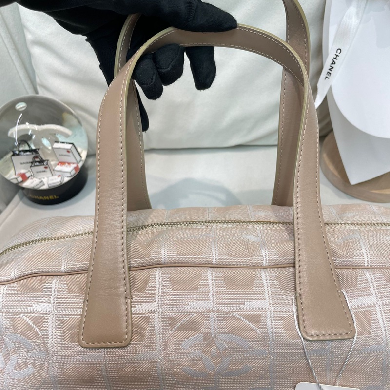 Chanel 奶茶色冰格 手拎袋 XB507-52