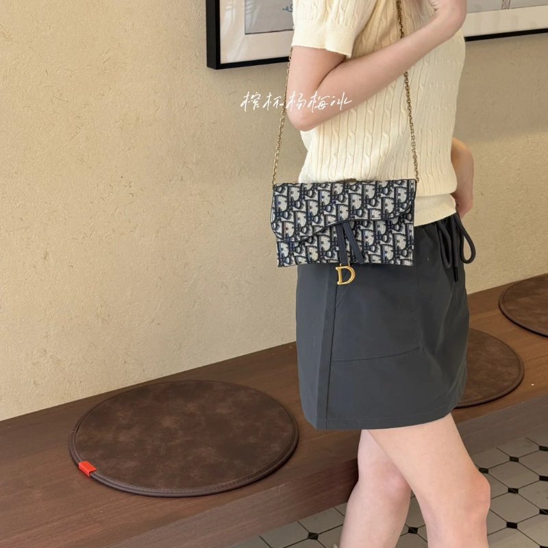 🏷️Dior.Saddle 老花 woc 小款-38