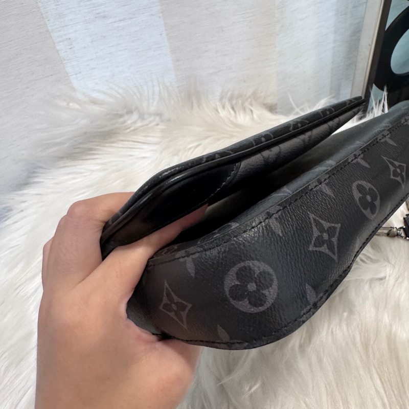 LV Trio 黑灰老花三合一郵差包 晶片款-3