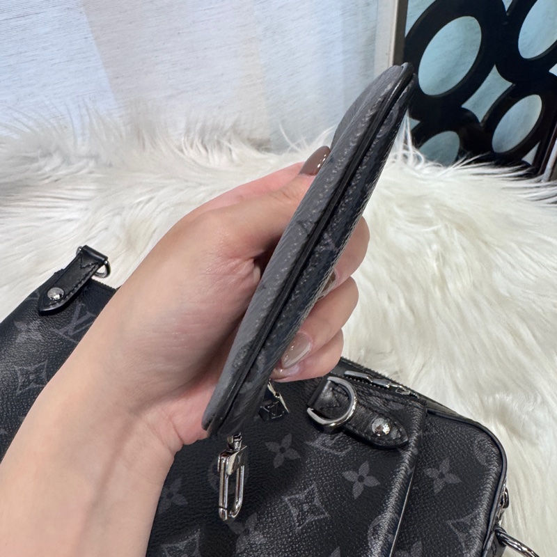 LV Trio 黑灰老花三合一郵差包 晶片款-5