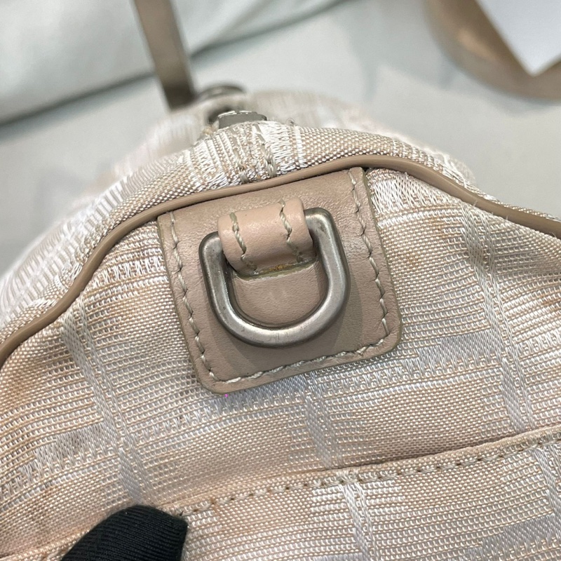 Chanel 圓筒珍珠色冰格單肩斜孭袋 XA907-30