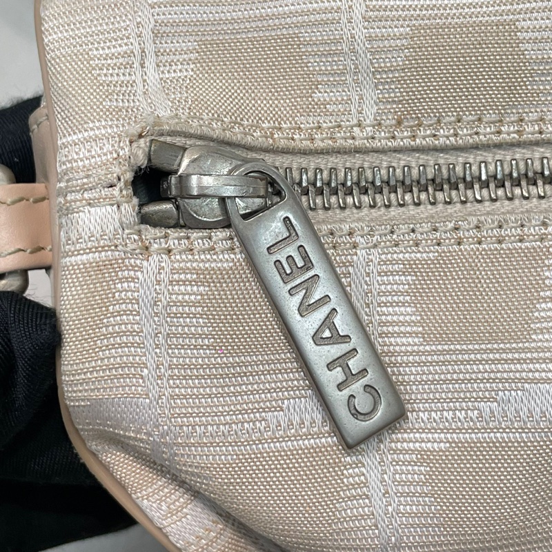 Chanel 圓筒珍珠色冰格單肩斜孭袋 XA907-47