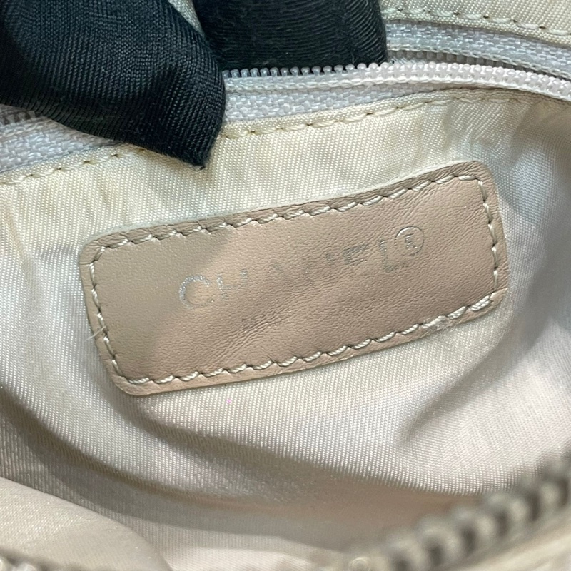 Chanel 圓筒珍珠色冰格單肩斜孭袋 XA907-60