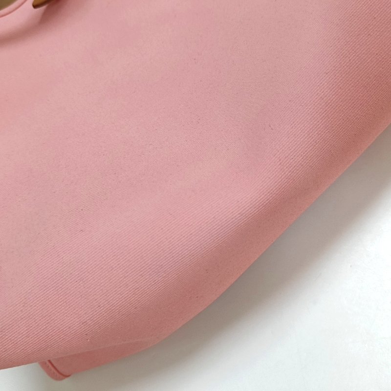HERMÈS Herbag 31 夏日粉帆布 肩背包 手提包 銀色五金 T刻-11