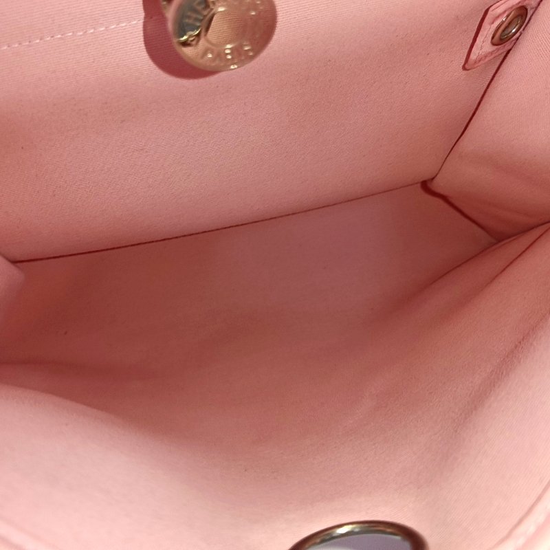 HERMÈS Herbag 31 夏日粉帆布 肩背包 手提包 銀色五金 T刻-13