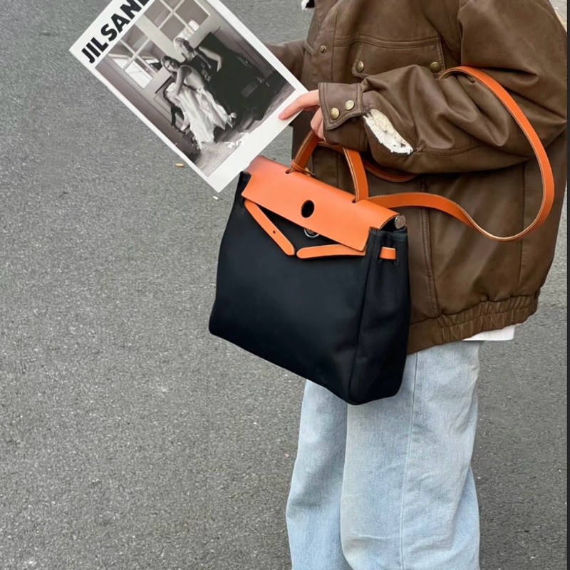 Hermes Herbag 31 棕白/棕黑-0