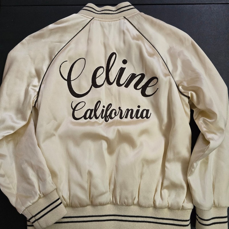 CELINE 淺金色棒球外套-6