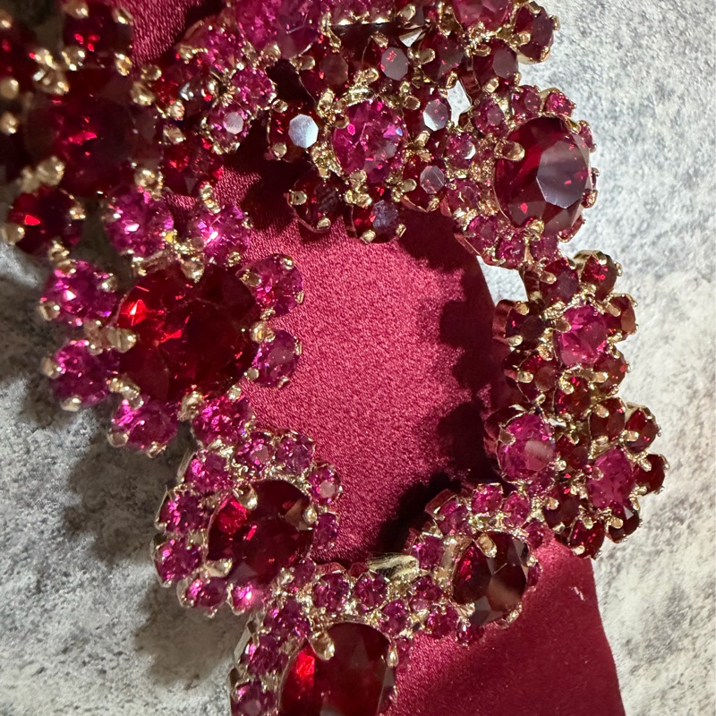 Roger Vivier水晶鑽扣緞面腰帶-8