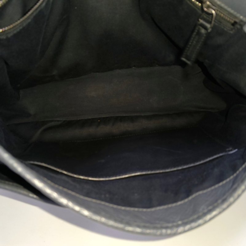 YSL NIKI大號 深灰色牛皮绗縫V紋 肩背包斜背包 釕色五金-6