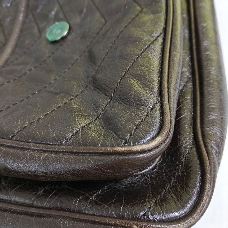 YSL NIKI中號 深棕色牛皮绗縫肩背包 斜背包 銀色五金-8