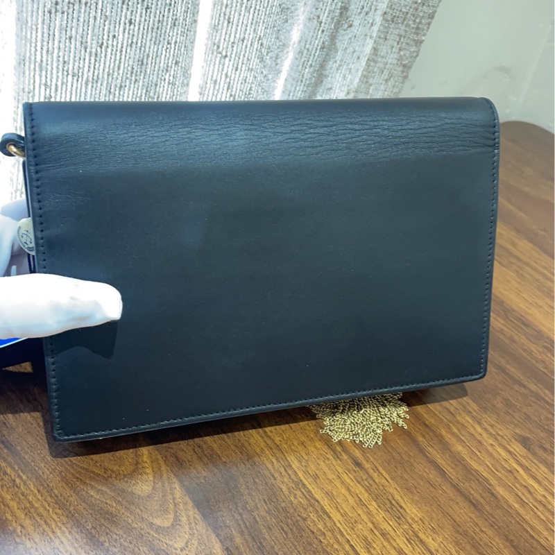 ysl 黑金 流苏 信封 单肩包-1