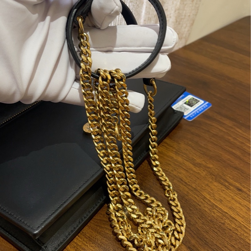 ysl 黑金 流苏 信封 单肩包-6