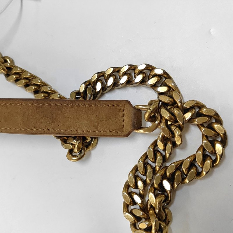 YSL NIKI 中號 藍色牛仔布肩背包斜背包 D扣 金色五金-12