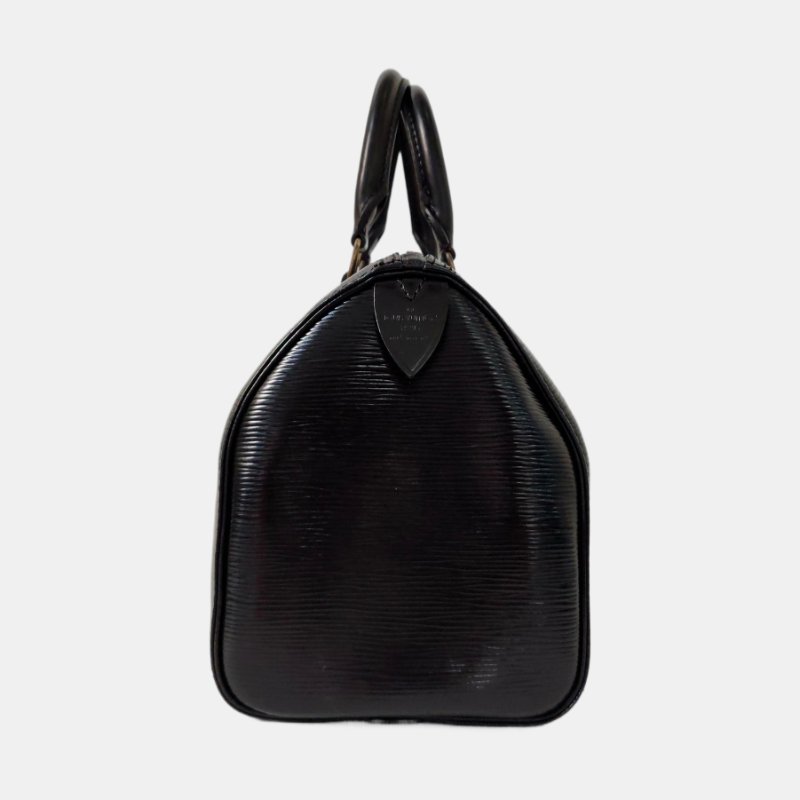 LOUIS VUITTON SPEEDY 28 黑色EPI牛皮波士頓包手提包 金色五金 中古款-3