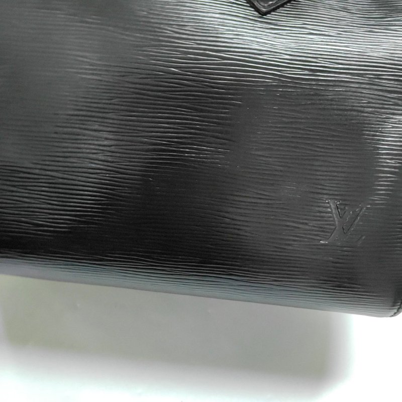 LOUIS VUITTON SPEEDY 28 黑色EPI牛皮波士頓包手提包 金色五金 中古款-7